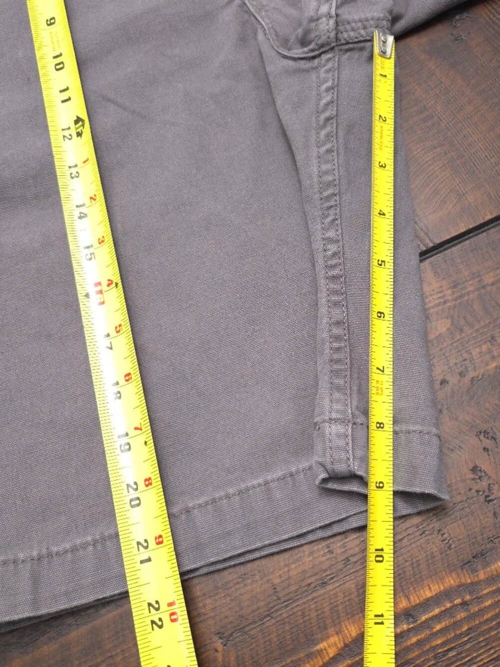 Carhartt Shorts Mens 36 Gray Relaxed Fit Carpenter Canvas Logo Work 9